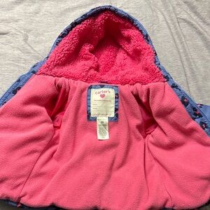 Blue & Pink Leopard Winter Coat